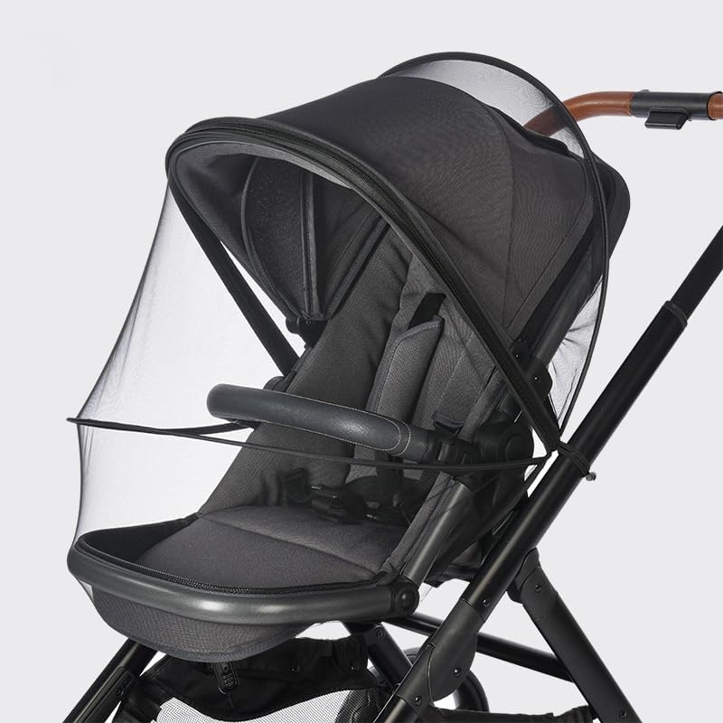 WVMKOR Baby Stroller Mosquito Net Universal Breathable Stroller Canopy Cover with Mosquito Netting for Infant Toddler Pushchair (Black) - Image 2